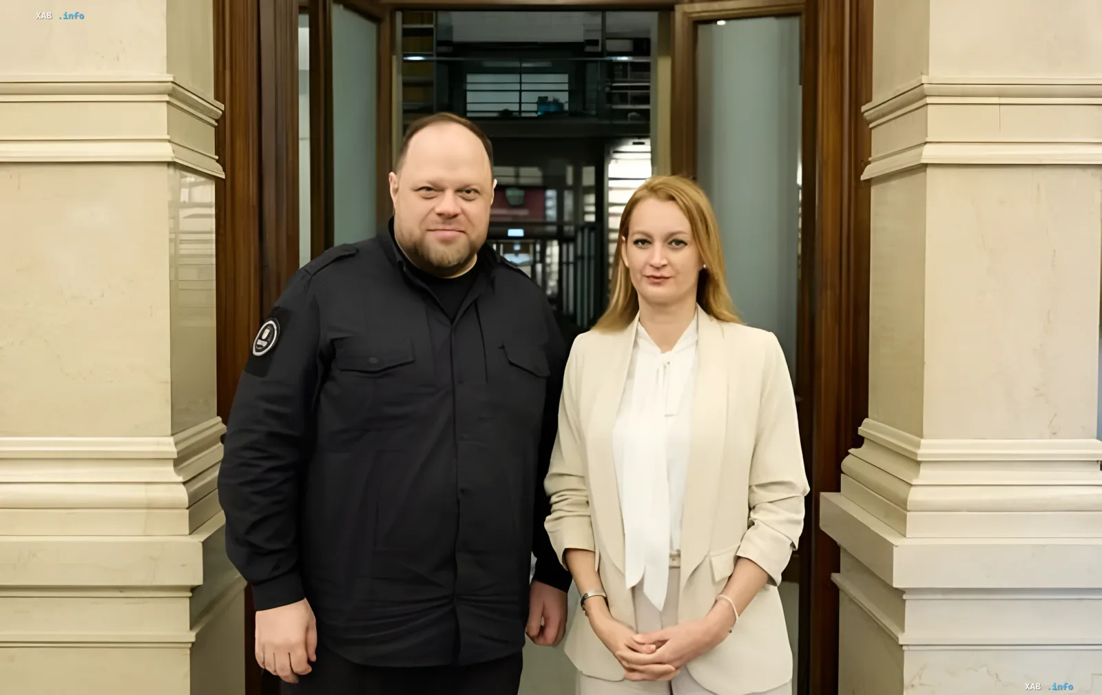 Руслан Стефанчук и Агнеш Форштгоффер во время двусторонней встречи в Риме