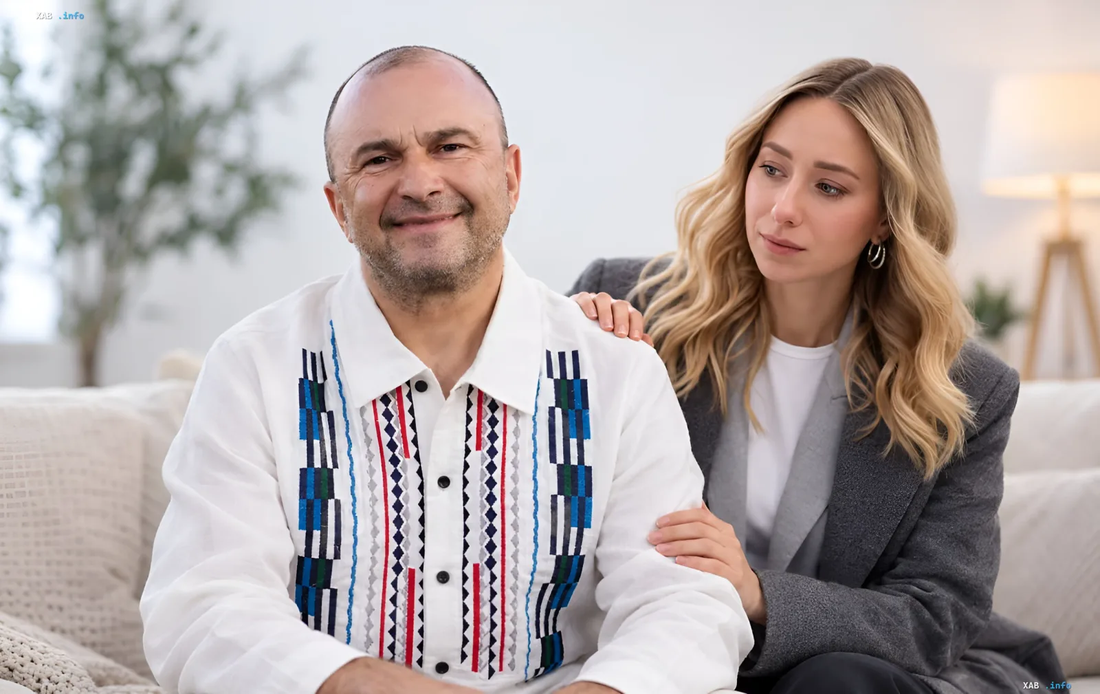 Ukrainian singer Viktor Pavlik and his wife Kateryna Repiahova