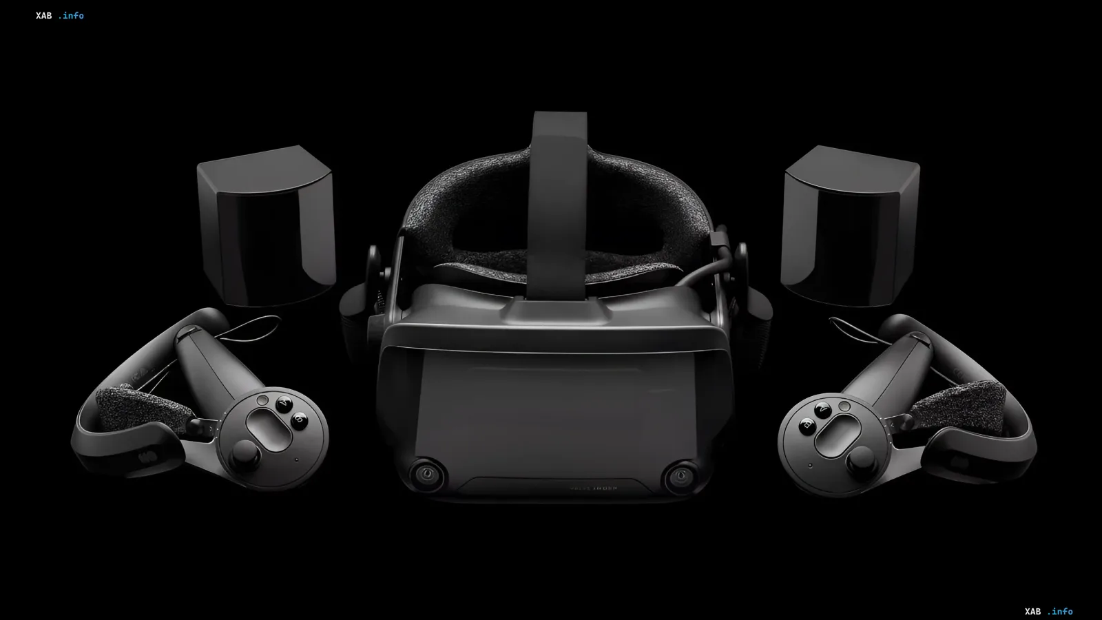 Valve Index virtual reality headset on display