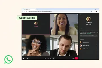 WhatsApp-Anrufoberfläche auf einem Computerbildschirm