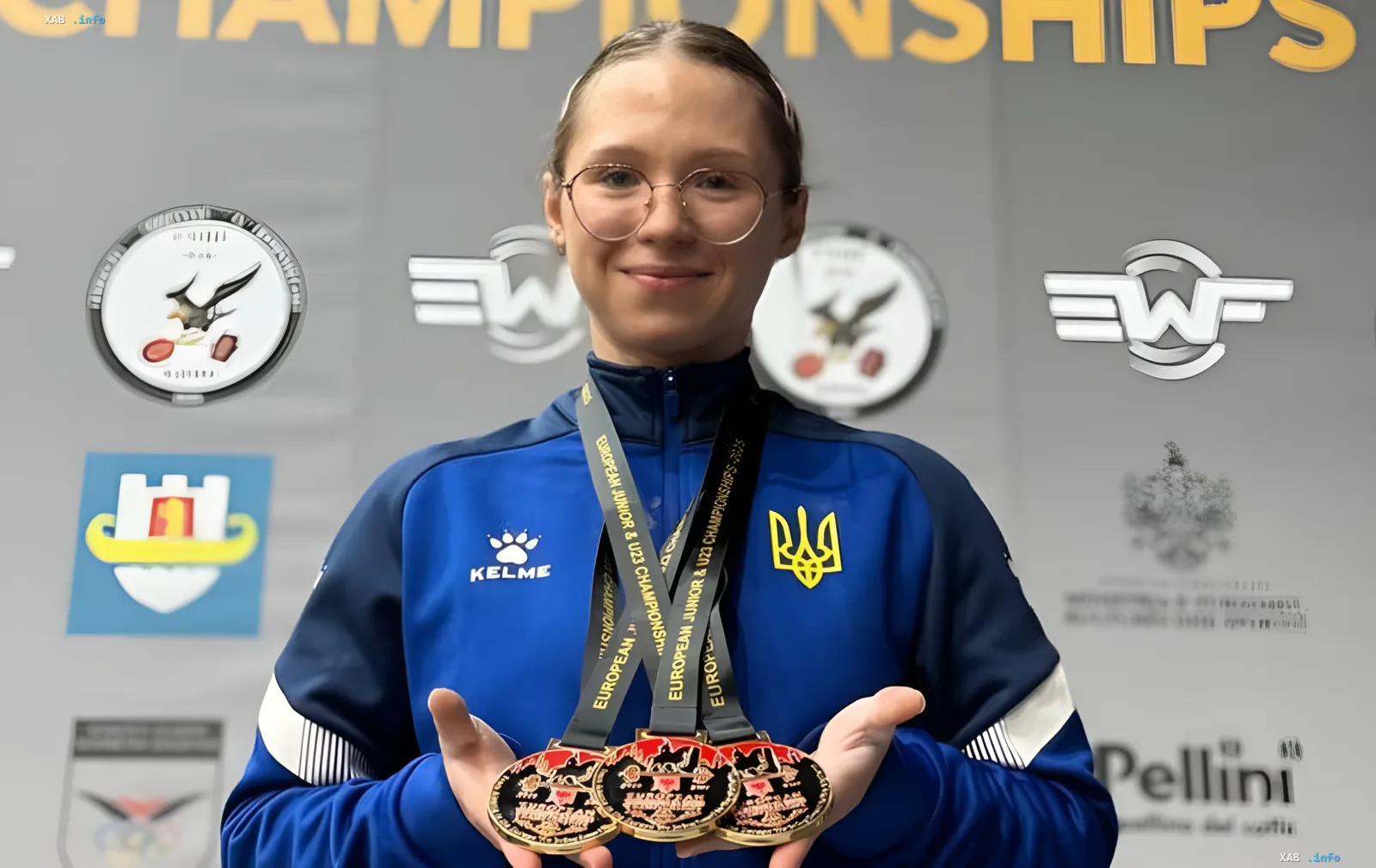Украинская тяжелоатлетка Ольга Ивженко с тремя золотыми медалями на чемпионате Европы U23