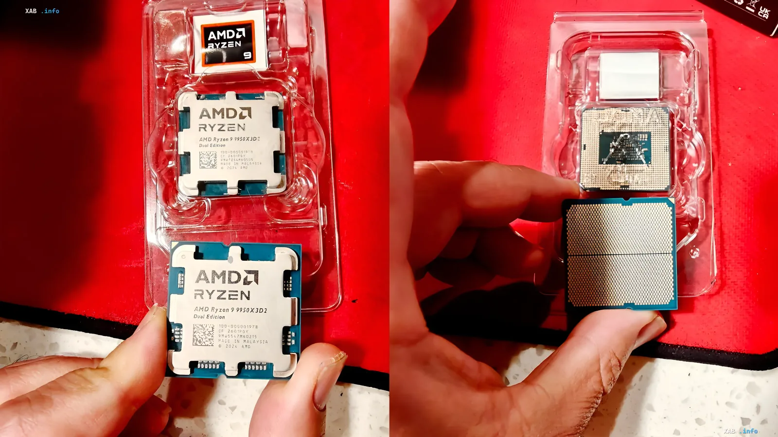 Фейковый процессор AMD Ryzen 9 9950X3D Dual Edition с подложкой Intel LGA1151