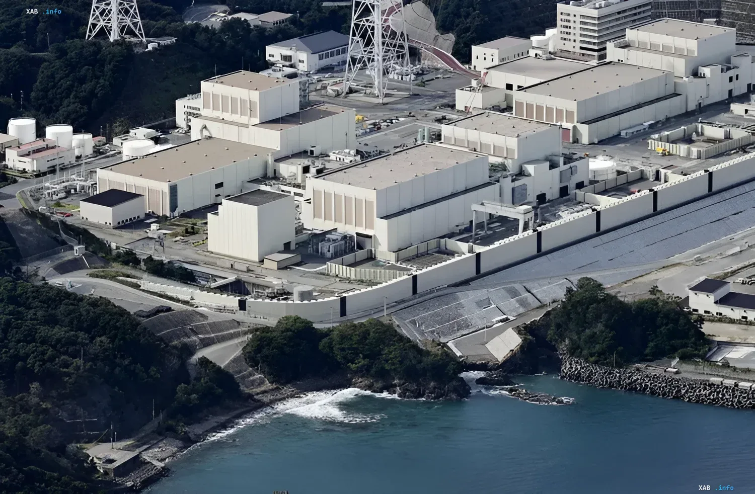 Onagawa Nuclear Power Plant on the sea coast in Japan