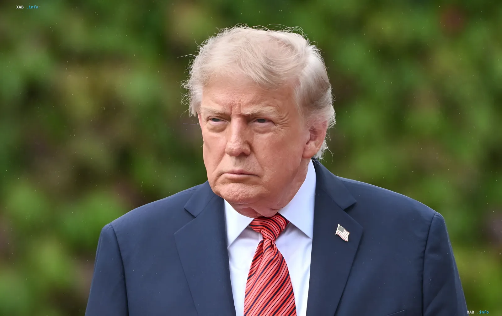 Президент США Дональд Трамп в официальном костюме с галстуком