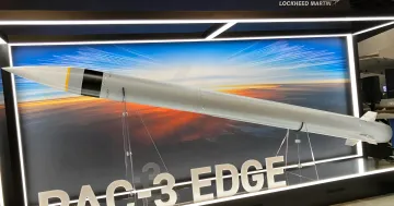 Новейшая ракета-перехватчик PAC-3 Edge на стенде Lockheed Martin