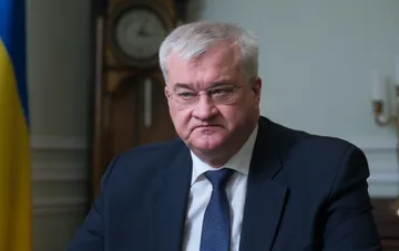 Министр иностранных дел Украины Андрей Сибига выступает с официальным заявлением