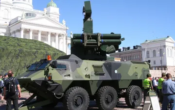 Финский зенитный ракетный комплекс ItO 90M на шасси бронетранспортера Sisu XA-181