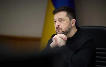 Президент України Володимир Зеленський під час онлайн-звернення обговорює роботу систем Starlink