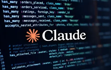 Екран монітора з кодом на темному тлі та логотипом Claude по центру статті про вразливість ШІ