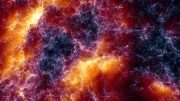 Визуализация космической паутины и первых галактик ранней Вселенной в симуляции Lumina