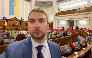 Народный депутат Украины Ярослав Железняк в зале заседаний Верховной Рады