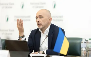 Голова Національного банку України Андрій Пишний виступає на брифінгу щодо облікової ставки