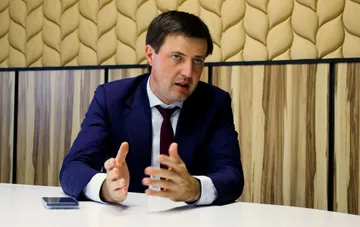 Министр аграрной политики Тарас Высоцкий дает брифинг по поводу цен на землю и аренду паев