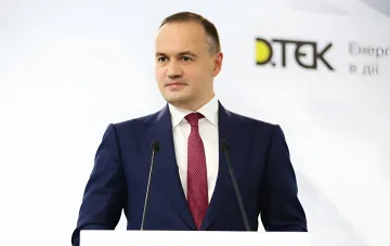 Глава ДТЭК Максим Тимченко выступает на пресс-конференции по защите украинской энергетики