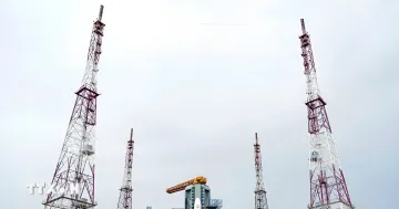 Ракета-носій із супутником NVS-03 на стартовому майданчику Космічного центру ім. Сатіша Дхавана